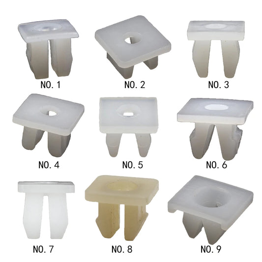 50 Pcs Car Fixed Screw Square Head Nut Screw Fixed Grommet Clip Plastic Snap In Fastener
