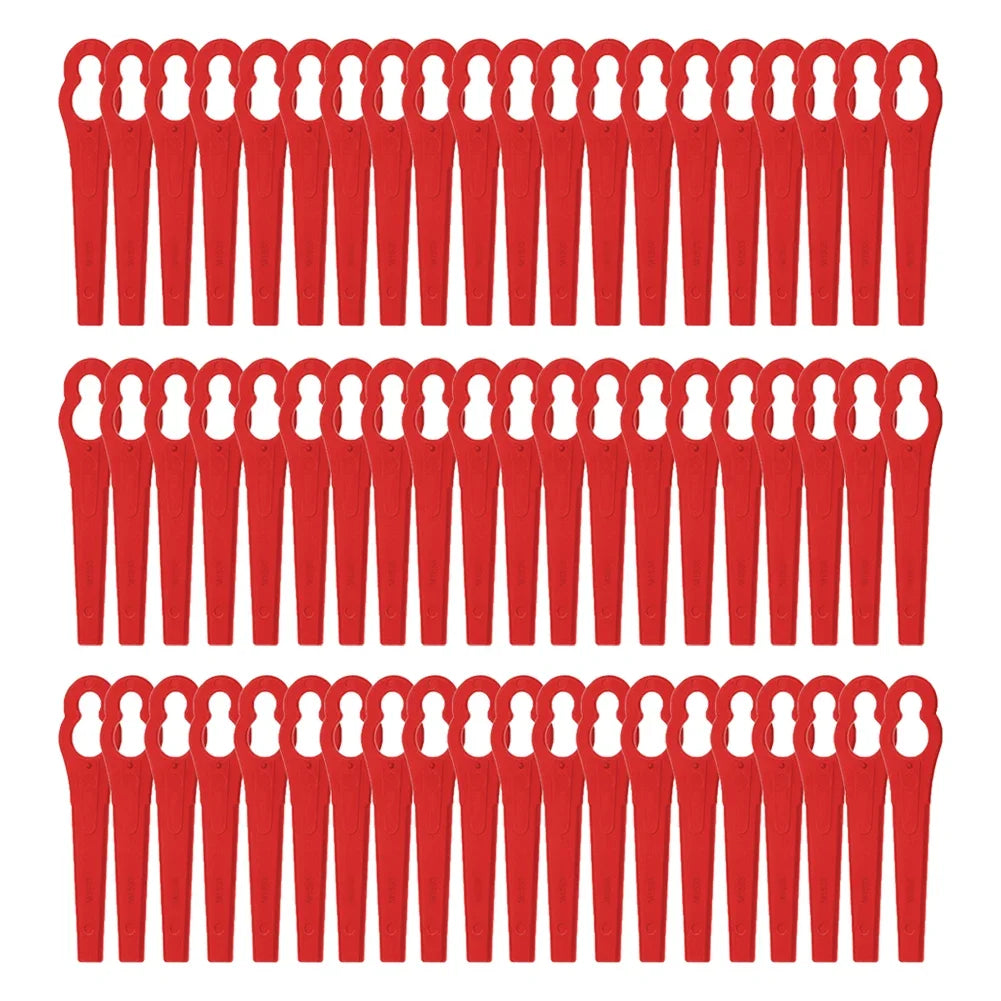 60-120pcs Plastic Cutter Blades For Electric Cordless Grass Trimmer Strimmer Tool Grass Trimmer Blades Replacement Garden Tool