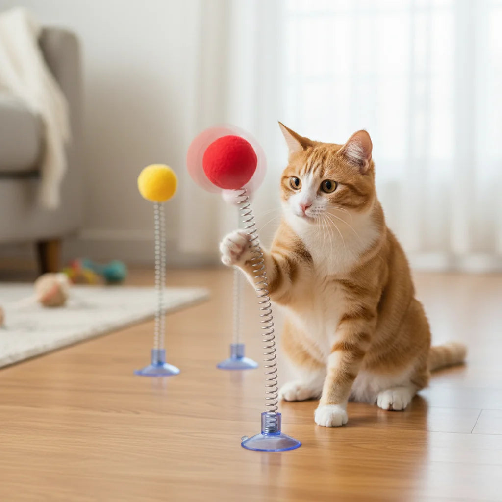 Bouncing Spring Yarn Ball - Cat Play Balls – photo 3