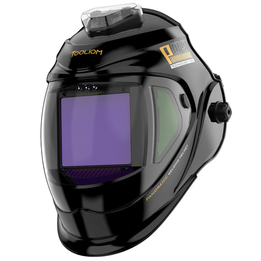 TOOLIOM Auto Darkening Welding Helmet with Light 1/1/1/1 Large Viewing 4.31" x 3.81" True Color Welding Mask Shade