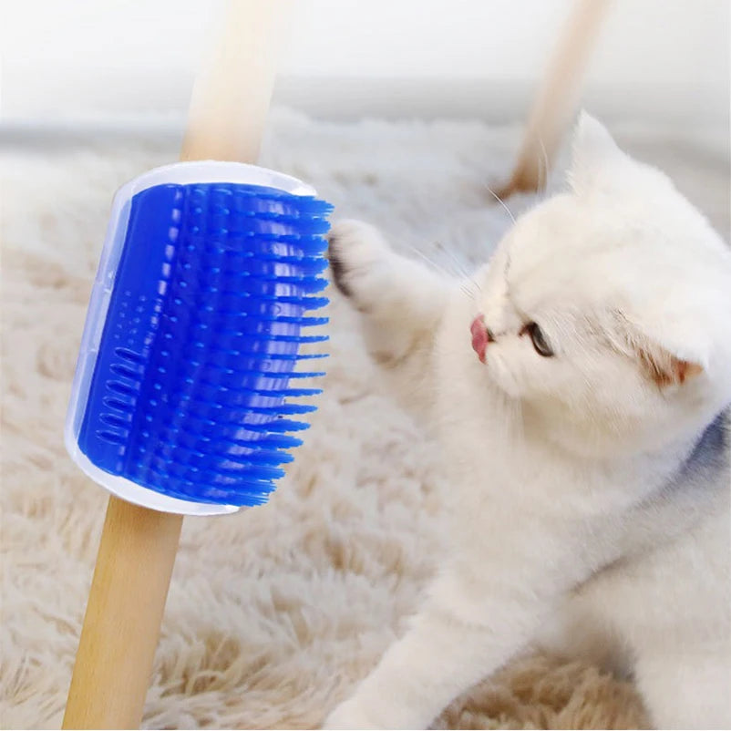 Cat Corner Self Groomer Brush - Wall Mount Scratching Massager - photo 2