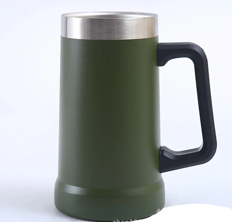 Free Name LOGO 24OZ Beer Wine Thermos Big Capacity Cups Insulated Tumbler Coffee Mug Vacuum Thermos Cup Coffee Tumbler Egg Shape
