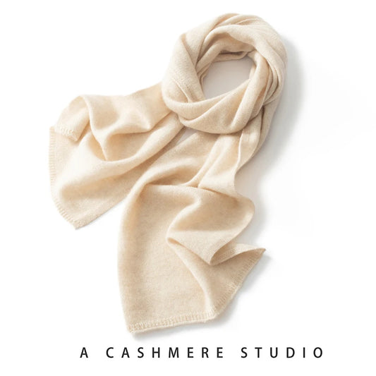 Women's Knitted Poncho Scarf - Solid Cashmere-Touch Winter Shawl