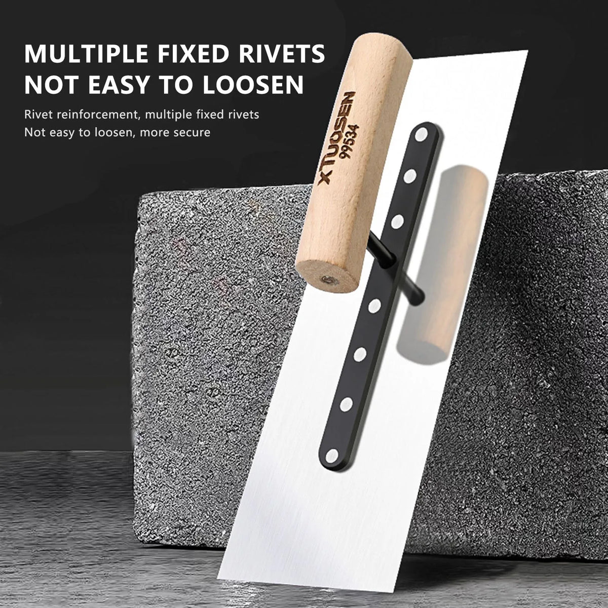 Stainless Steel Bricklaying Trowel, Cement Plastering Scraper