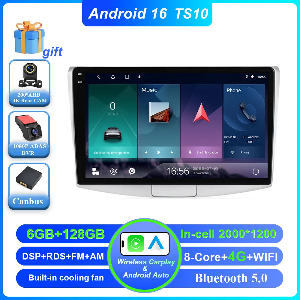 Car Stereo with Apple CarPlay & Android Auto, Compatible with VW Passat B6 B7 & CC