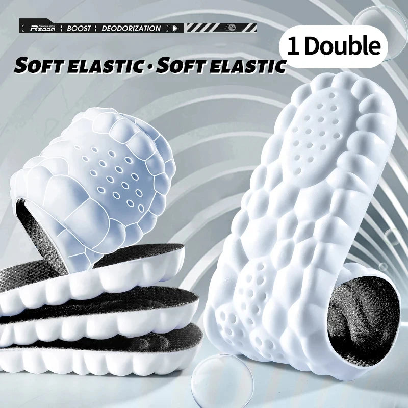 4D Cloud Sports Insoles – Shock Absorbing, Breathable PU Shoe Inserts