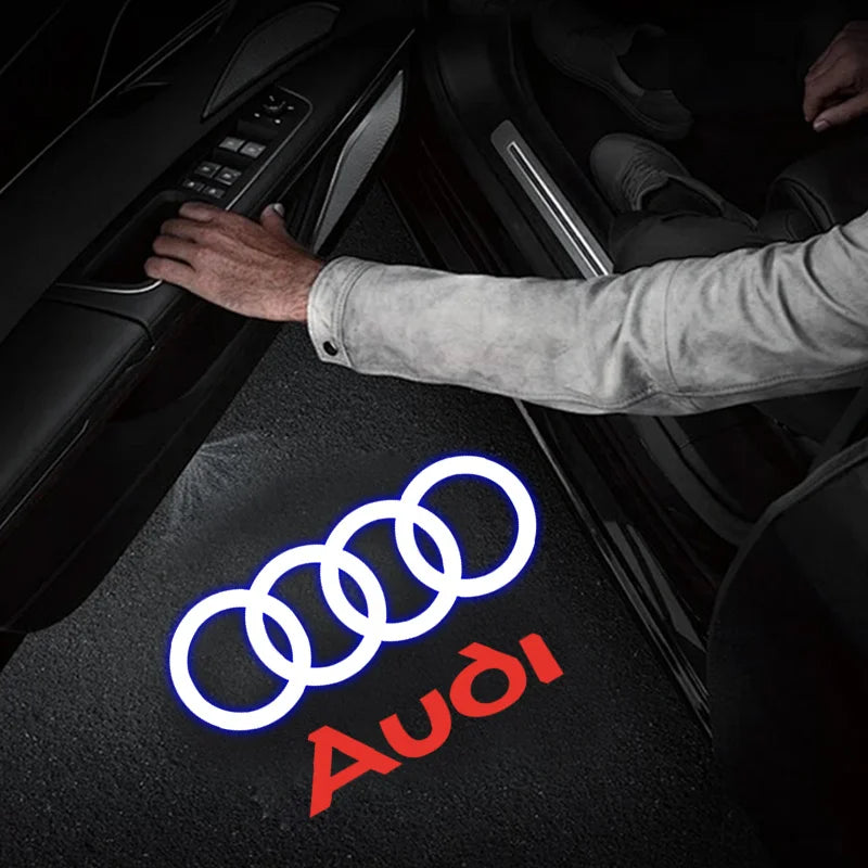 Audi LED Door Welcome Light – Car Door Emblem Lamp for Q3 Q5 Q7 S3 S4 S5 S6 S7 A4 A5 A6 A7 A8