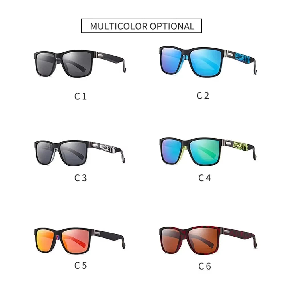 Unisex Square Polarized Sunglasses — Vintage UV400 Shades