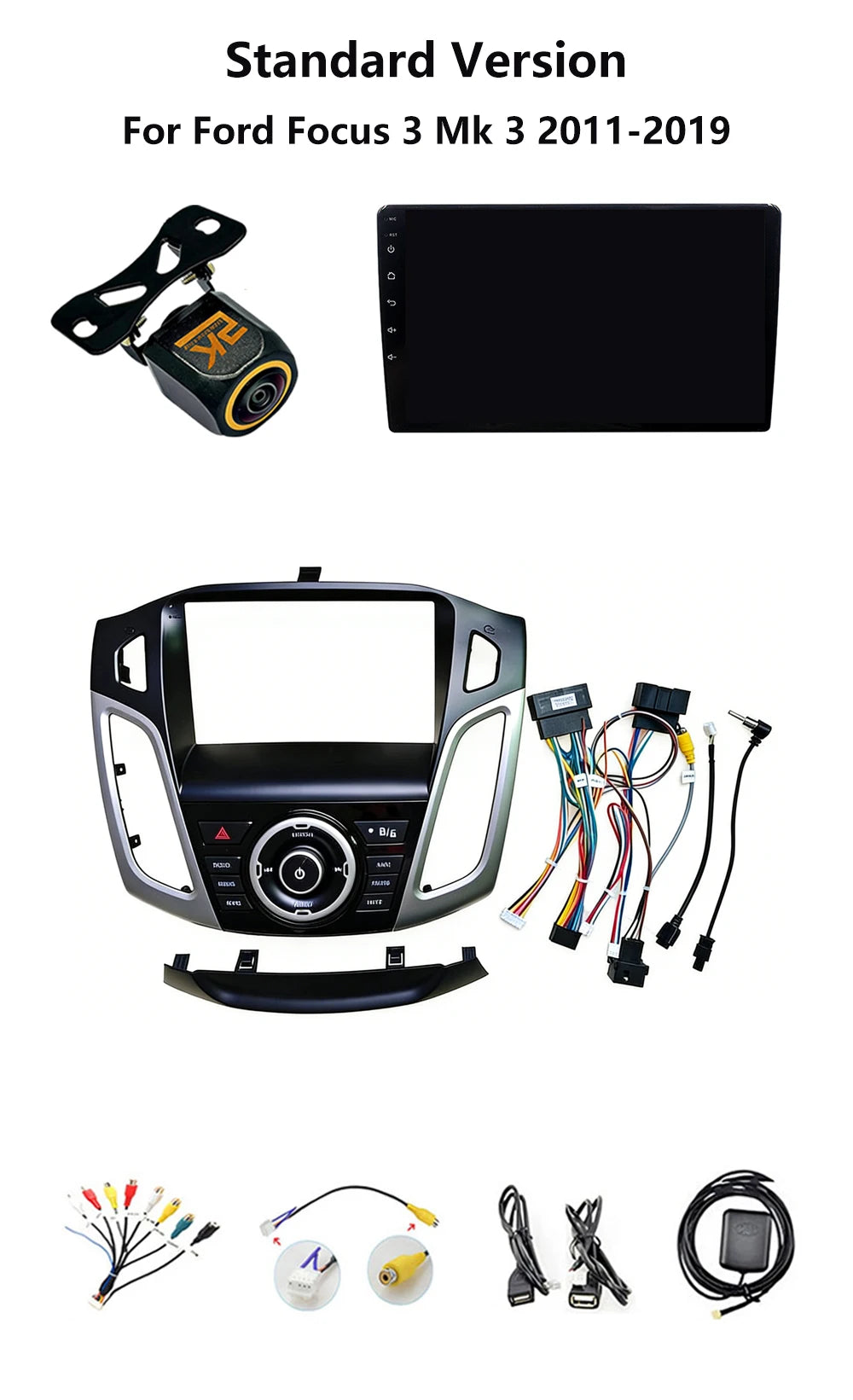 Android Multimedia Head Unit for Ford Focus 3 MK3 (2011–2019) — CarPlay, Android Auto, GPS, WiFi