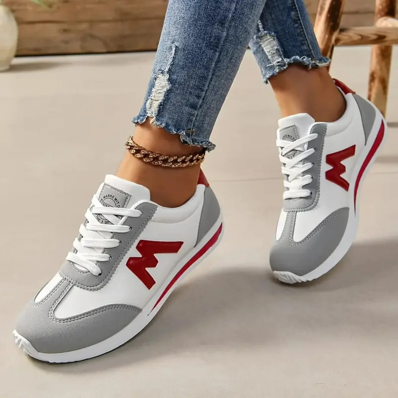 Cross-Lace Designer Sneakers for Women — Breathable Lightweight Casual Trainers
