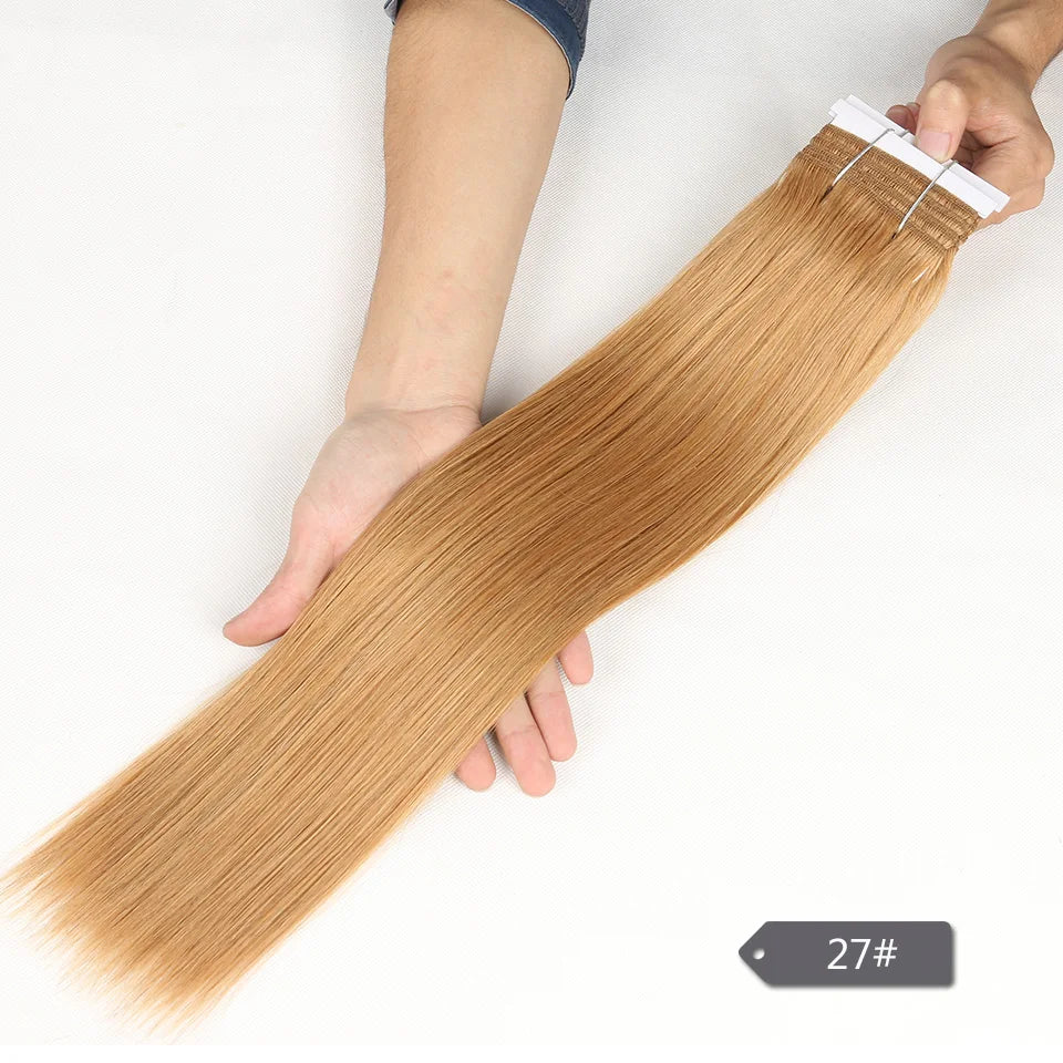 Sleek Brazilian Straight Hair Double Drawn Natural  Human Hair Weave Bundles Remy  Honey Blonde 613 6# 8# Human Hair Bundle