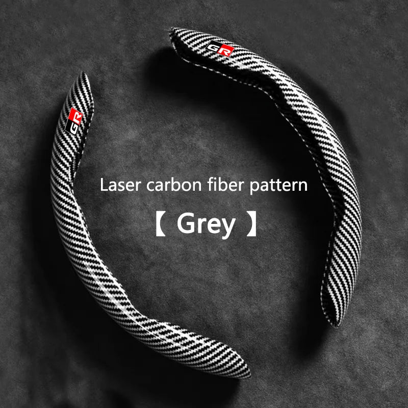 New Carbon fiber Car Steering Wheel Cover Non-slip Protector Sleeves For Toyota GR 86 Supra Yaris RAV4 Prius Corolla C-HR Auris