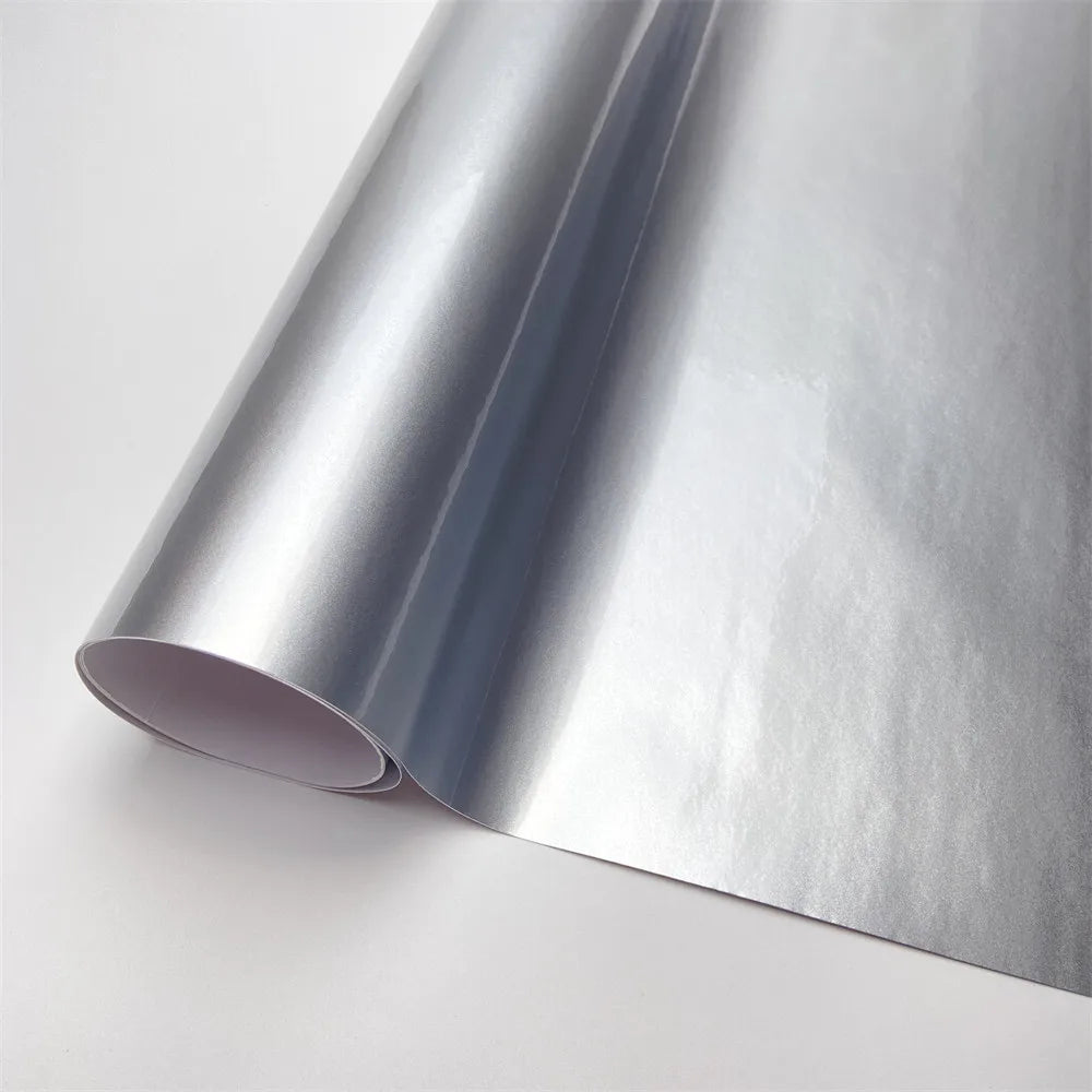 Glossy Candy Vinyl Metallic Wrap Film Red Blue Grey Silver Motorcycle Adhesive Sticker Waterproof For Car Accessories Decals