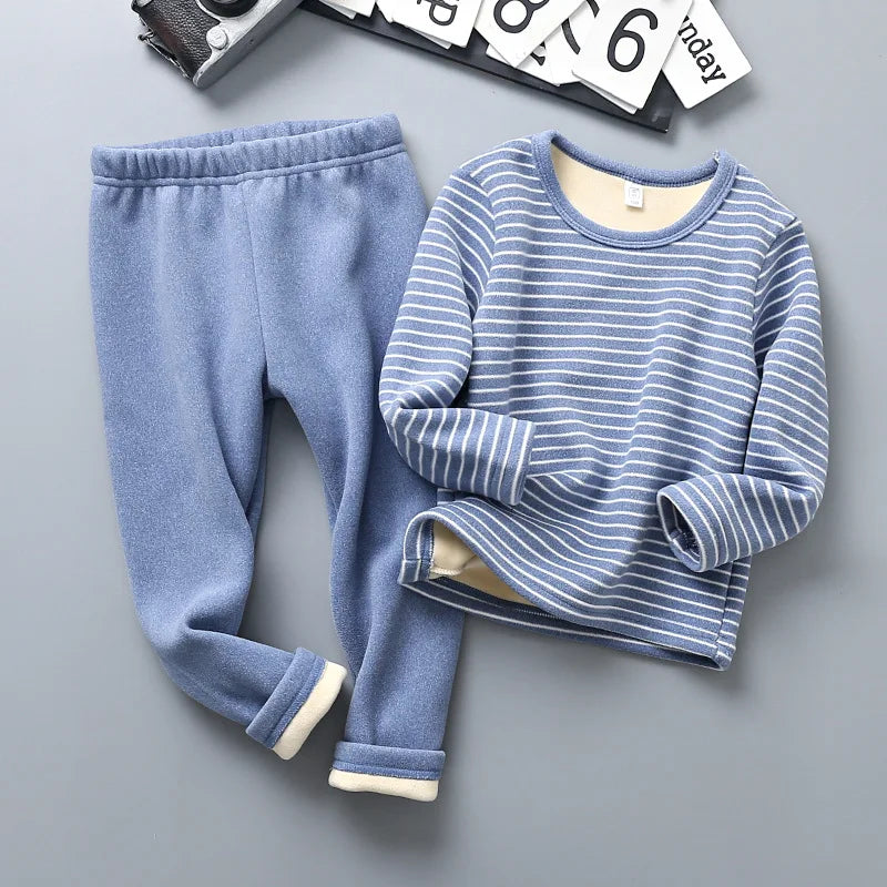 Kids Fleece-Lined Thermal Set - Warm Two-Piece Winter Pajamas - photo 7