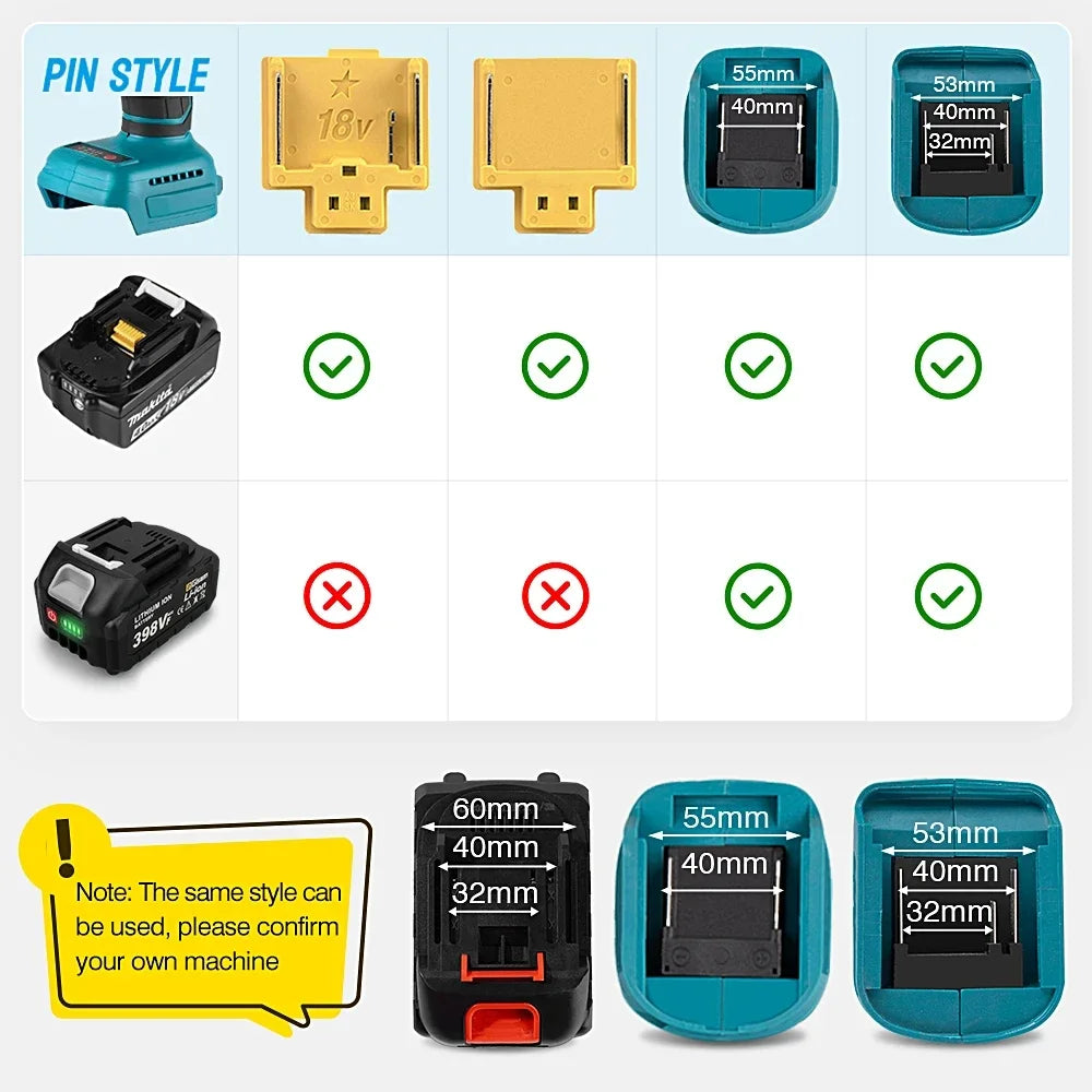 Gisam 4.0AH 4.5AH Rechargeable Lithium-Ion Battery for Cordless Dirll/Brushless Wrench/Screwdriver for Makita 18V Battery pins