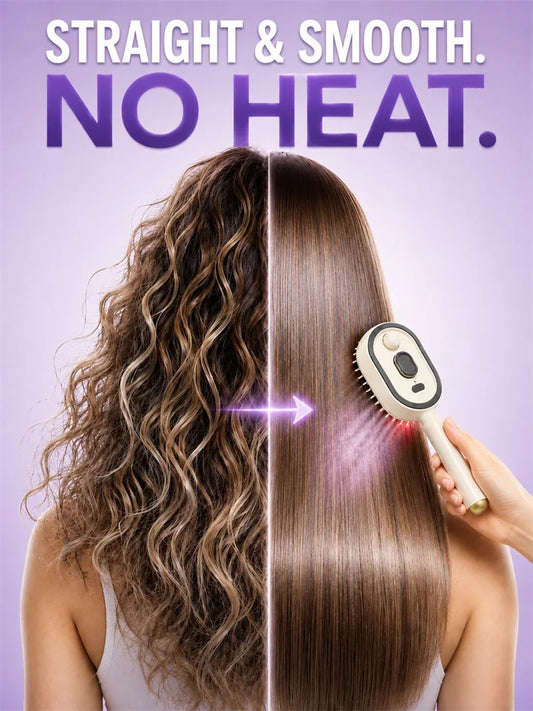 Cordless Hair Straightener Brush with Steam & Ion - Fast Charge