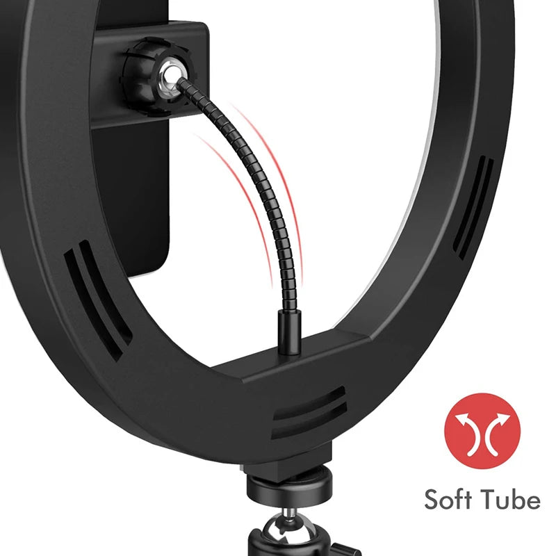 LED Photography Ring Light – 3 Modes Dimmable Selfie Light with Tripod & Phone Stand | TikTok, YouTube & Makeup