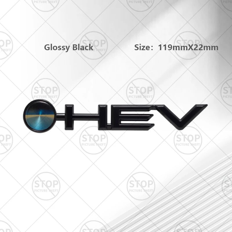 Car Sticker HEV Hybrid Logo 3D Decal Body Decoration Badge Rear Trunk Emblem For Avalon Camry Corolla Granvia Prado Sienna Hilux