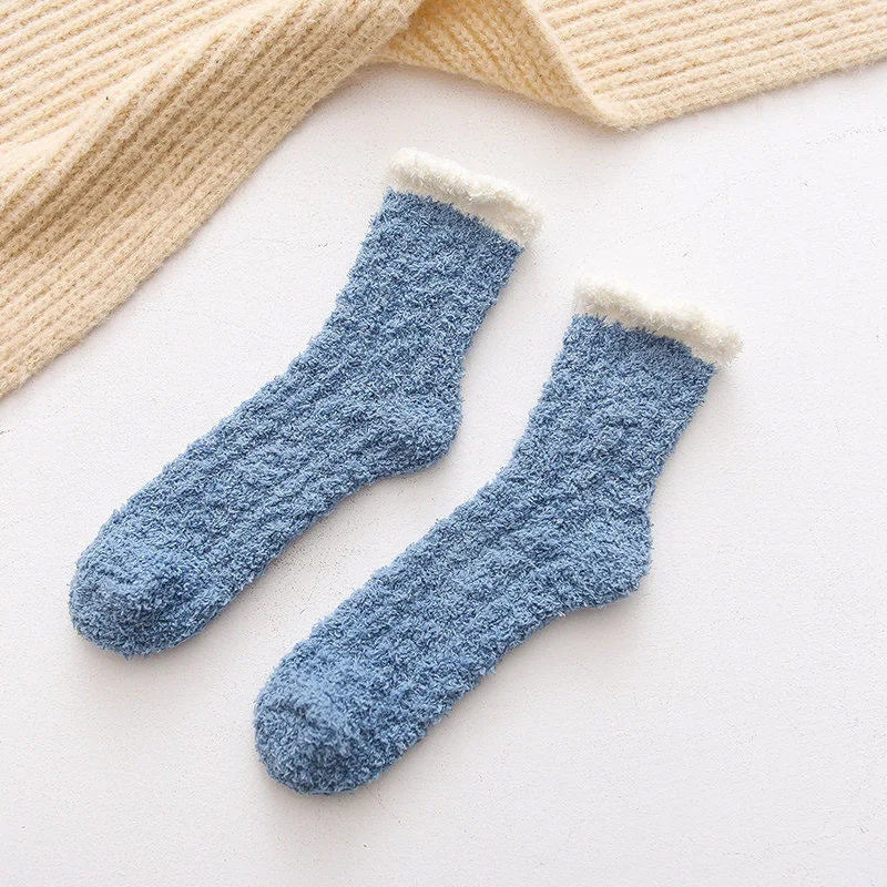 Women's Cat Paw Coral Velvet Socks