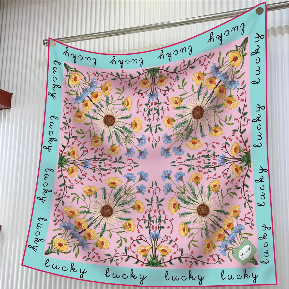90cm Elegant Floral Silk Scarf for Women - Versatile Fashion Accessory