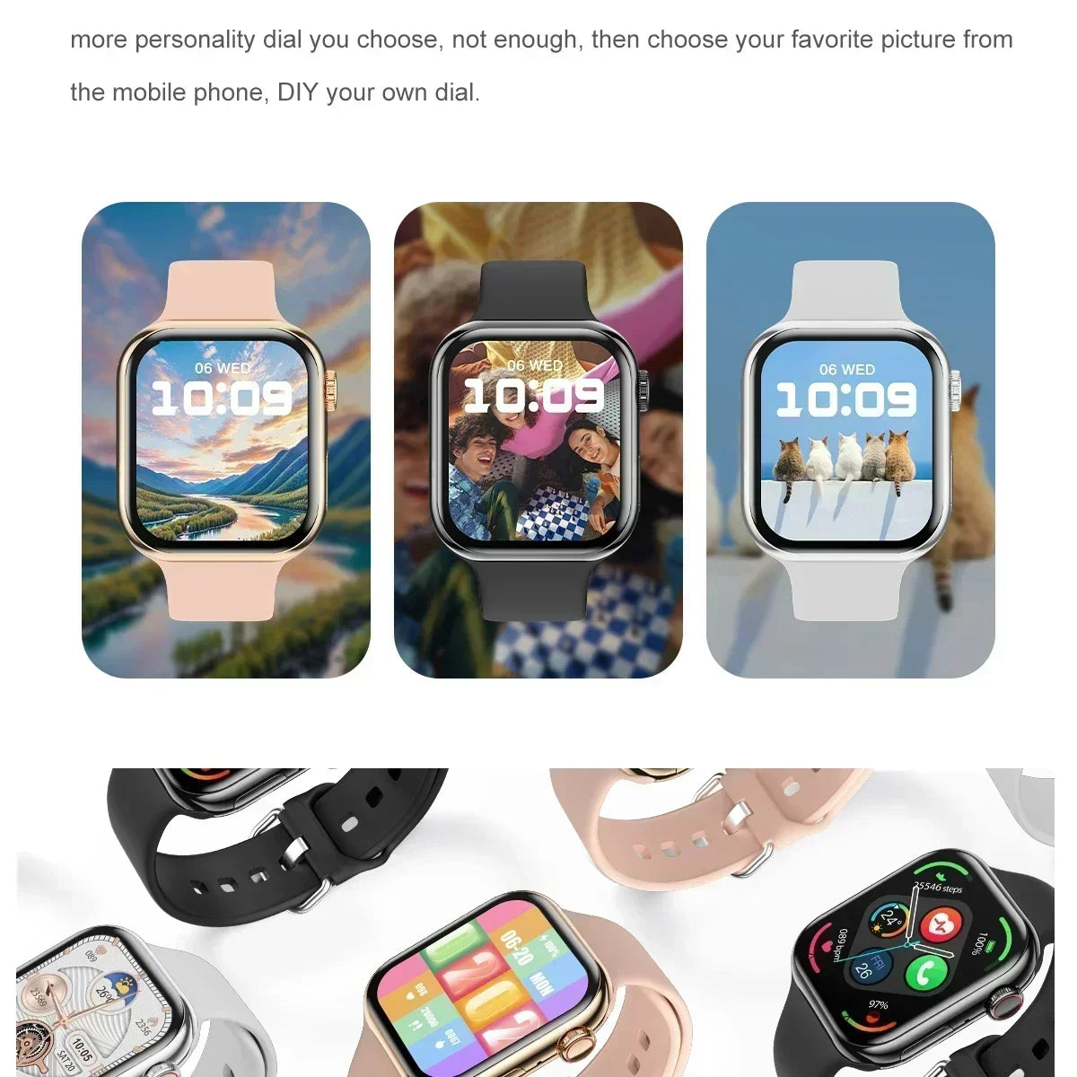 Smart Watch Series 10 – 1.9" OLED HD Screen, GPS, NFC, BT Calling, Wireless Charging, IP68 | iOS & Android | Multiple Strap Options