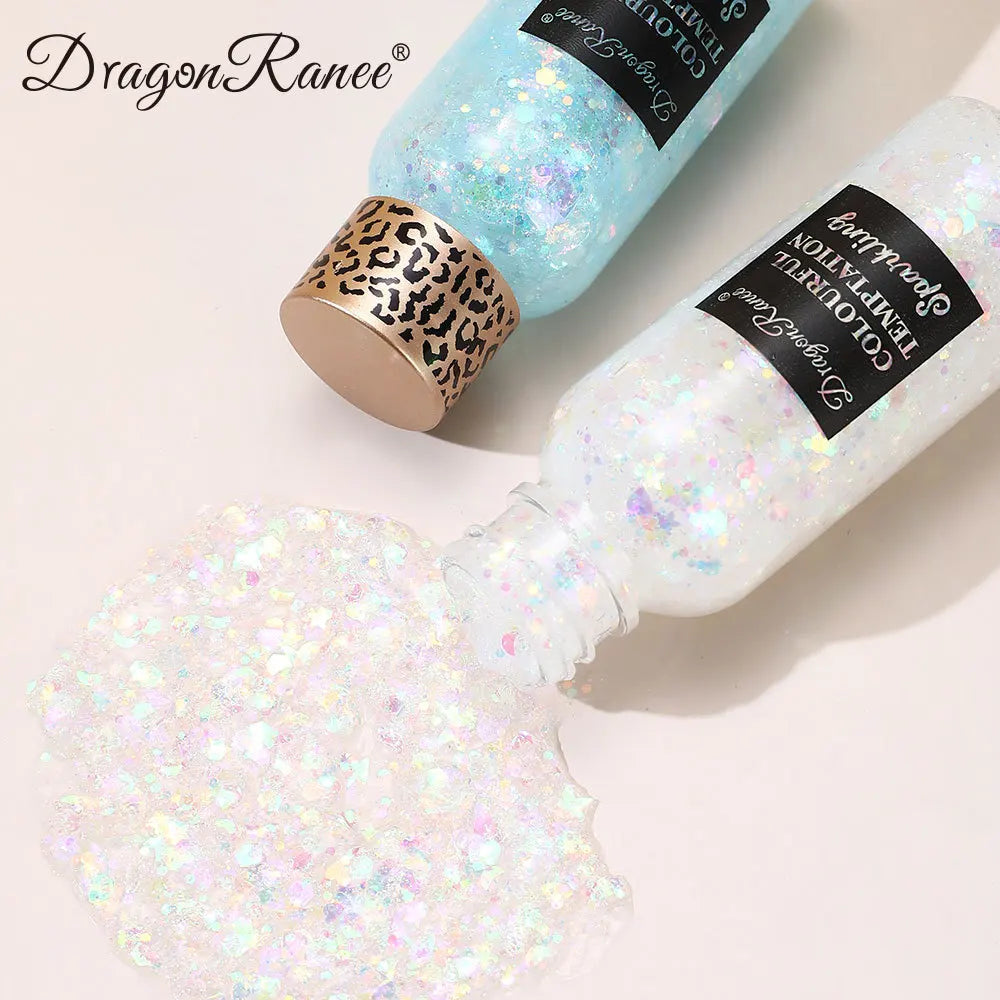 Eye Glitter Nail Hair Body Face Gel Art Waterproof High Gloss Glitter Body Multifunctional Makeup Decoration Party Festival