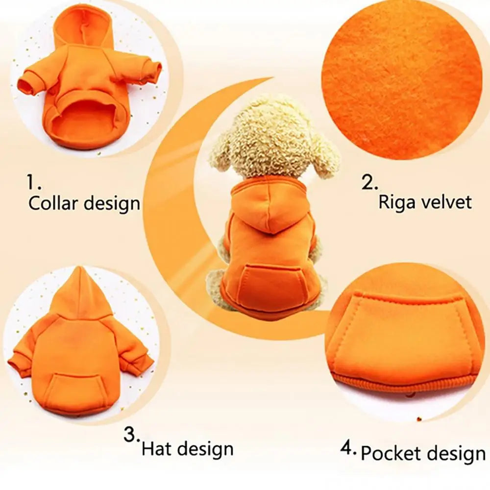 Winter Dog Hoodie Jacket - Sweatshirt Coat for Small and Medium Dogs - photo 3