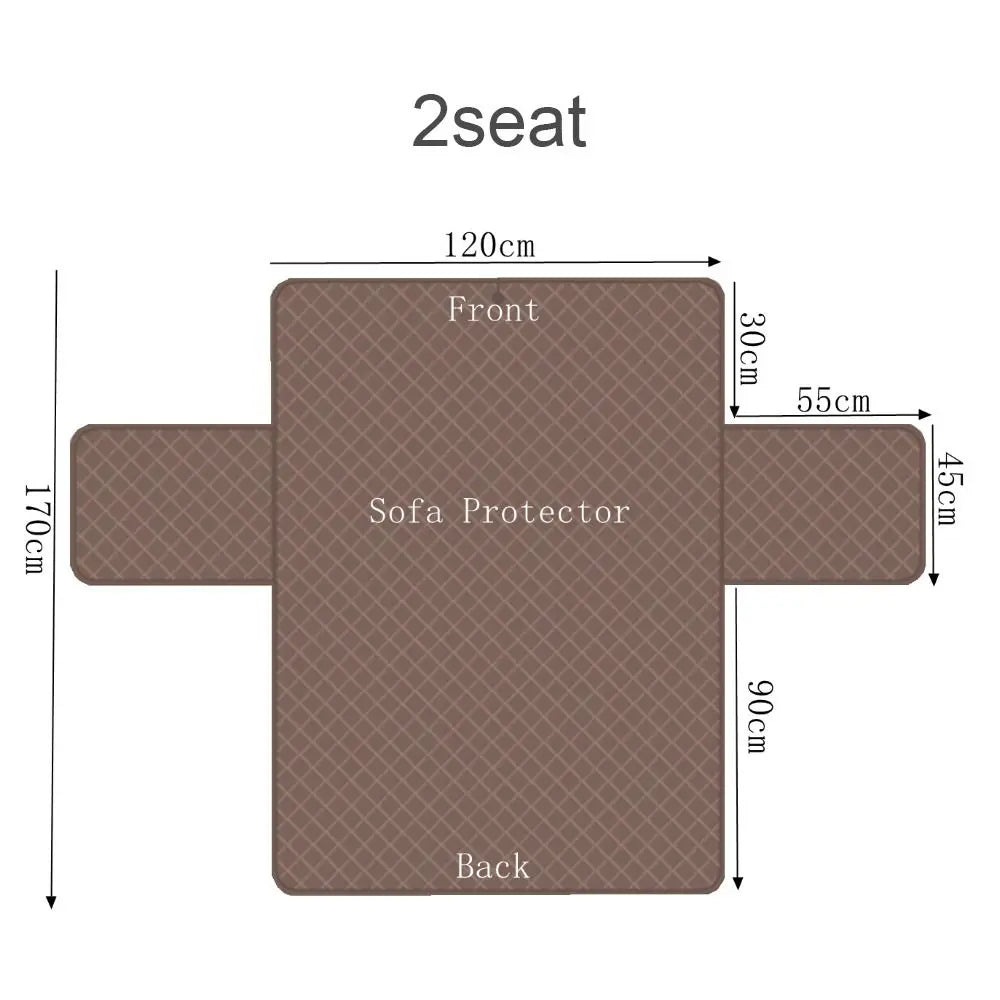 Sofa Cover Quilted Anti-wear Couch Cover for Dog Pet Kids Recliner Armchair Furniture Slipcovers 1/2/3 Seater Protect