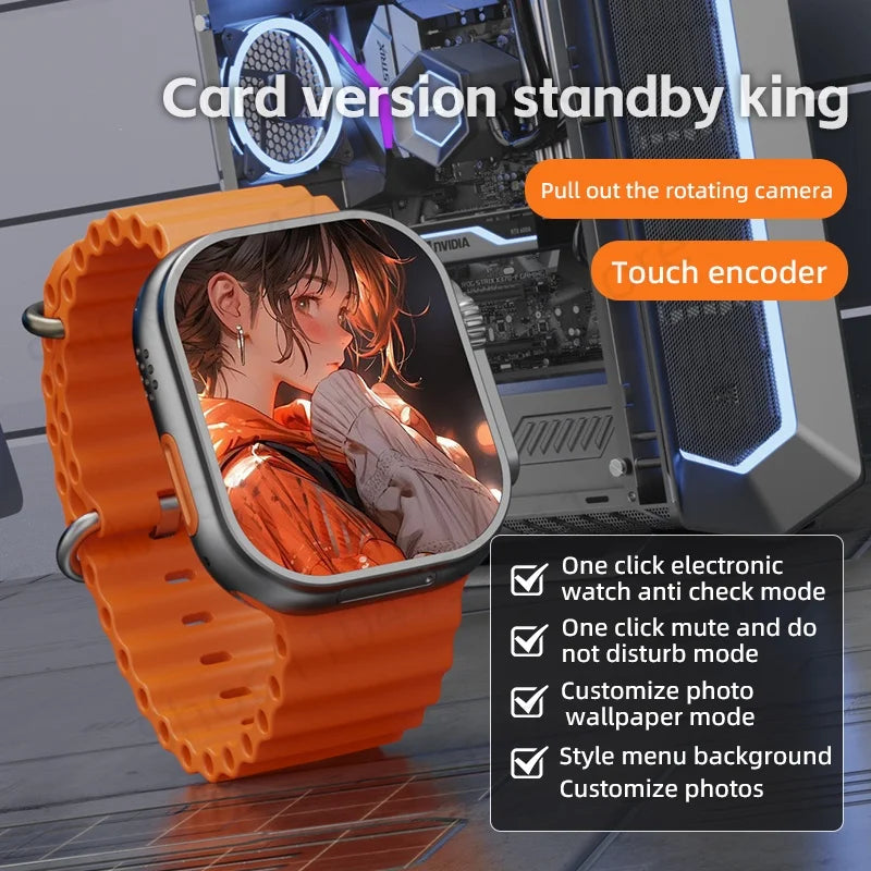 ZestBolt CD12 Smartwatch Android 12.0 4G 5G LTE Sim Card Rotating Camera 2.26 inch 490*580 HD Amoled Screen 2080Mah Smart Watch