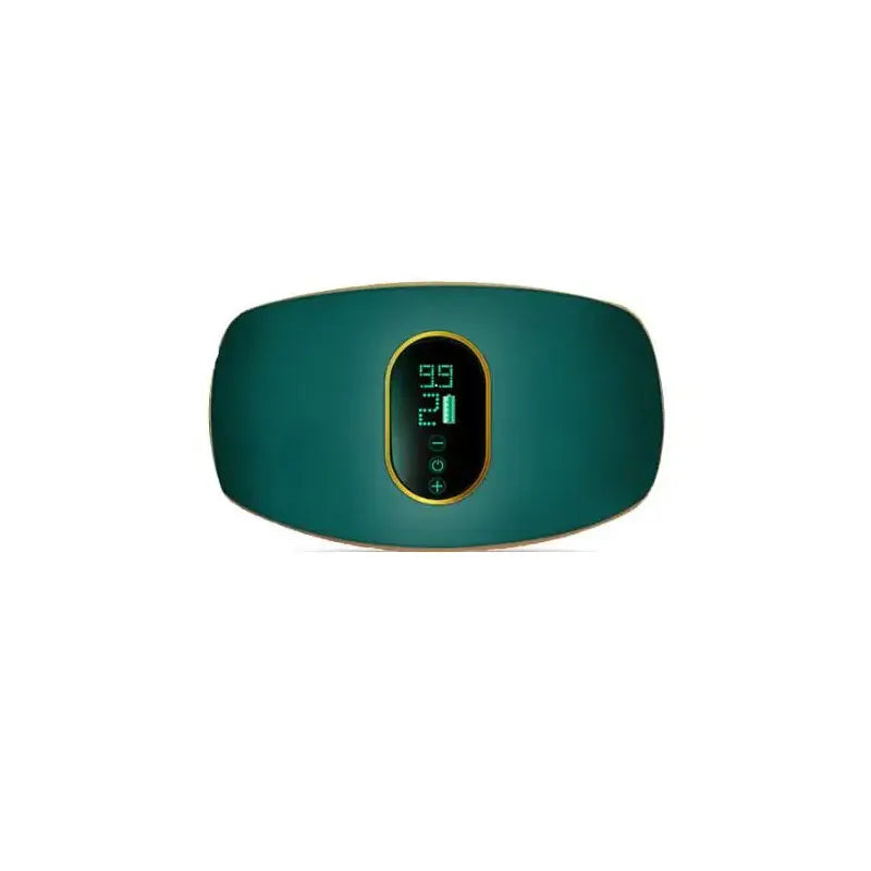 Vibration Abdomen Slimming Machine – EMS Fat Burning Waist & Belly Massage Fitness Device (White/Green)