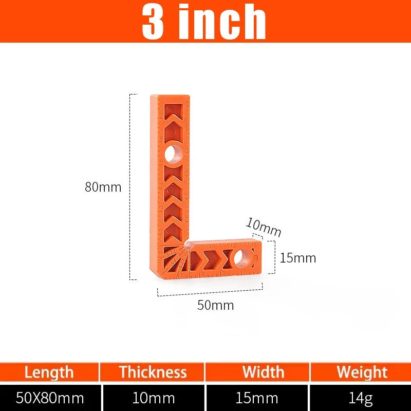 4PCS Plastic Right Angle Ruler Holder 90°Auxiliary Positioner Tool Overline L-Shaped Spacer Fixed Angle Gripper Woodworking Tool