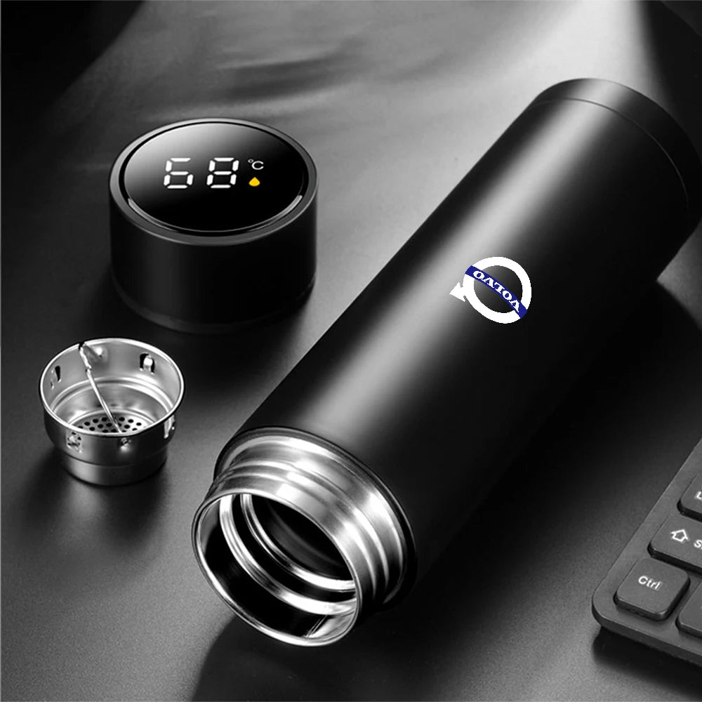 Volvo Smart Thermos Cup – Intelligent Temperature Display Stainless Steel Travel Mug | XC90 S60 XC40 V90