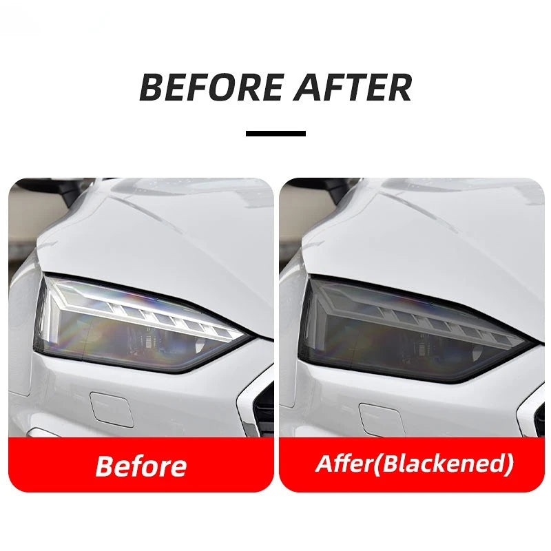 Smoked Black TPU Sticker Car Headlight Protective Film For Audi A3 8V S3 A4 B8 B9 A5 A6 S6 C8 A7 A8 D4 TT TTS Q3 Q5 Q7 Q8 RSQ8