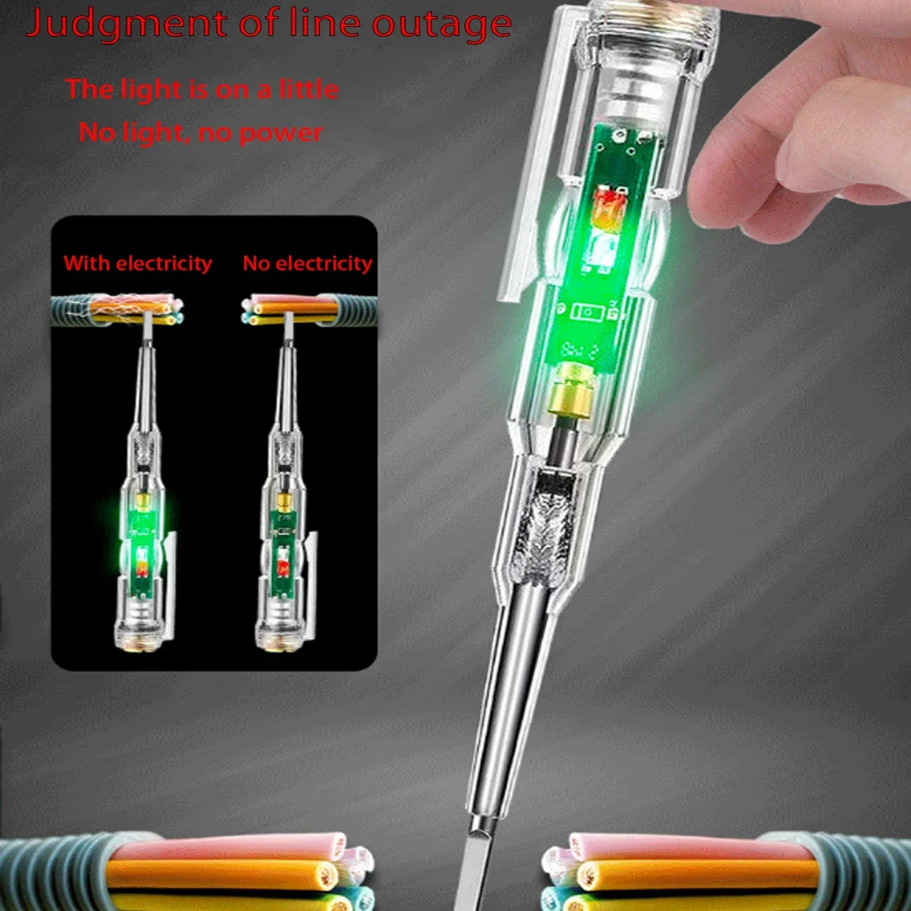 4PCS Non-Contact Voltage Tester Pen Intelligent Electric Screwdriver Power Detector Circuit Tester for Safe Electrical Testing