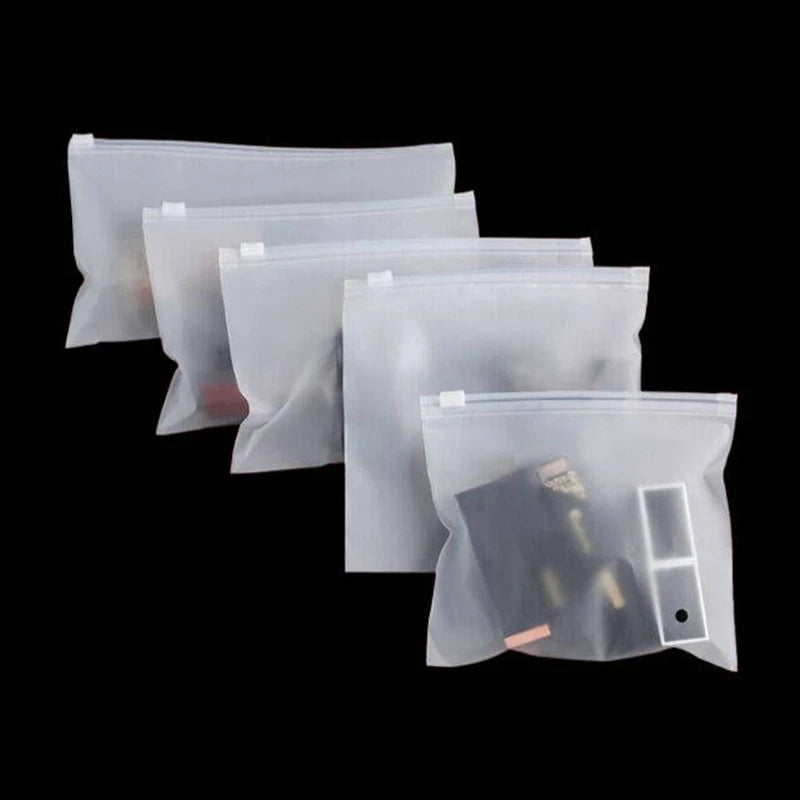 StoBag Frosted Matte Plastic Clothing Packaging Zipper Bag Zippered Shipping Sealed Underwear Socks Storage Reusable Pouch