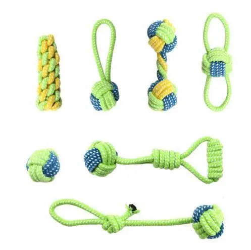 Cotton Rope Dog Toy Ball - Chew & Toothbrush Tug Toy – photo 8