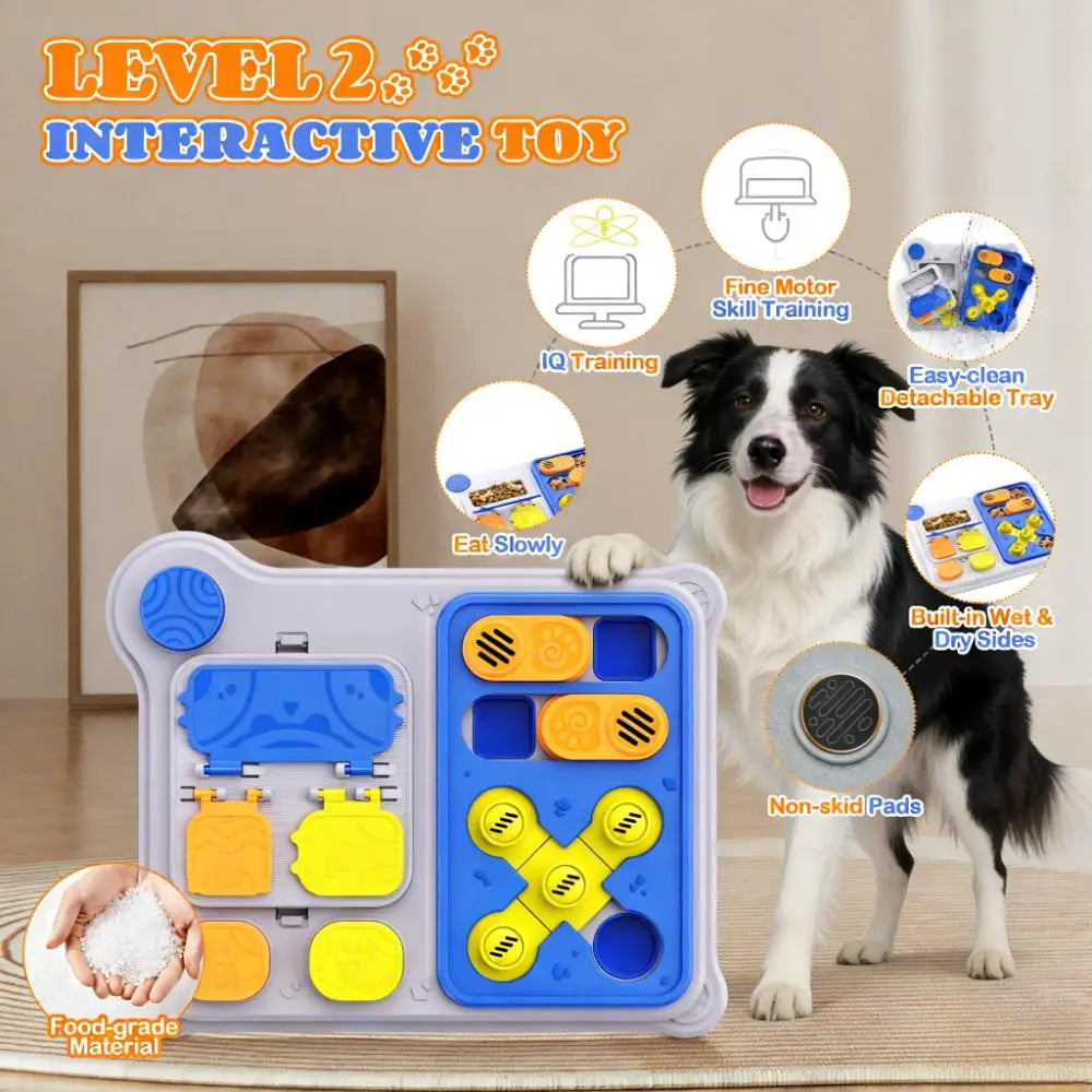 Rectangular Dog Puzzle Feeder - IQ Training Treat Dispenser – photo 3