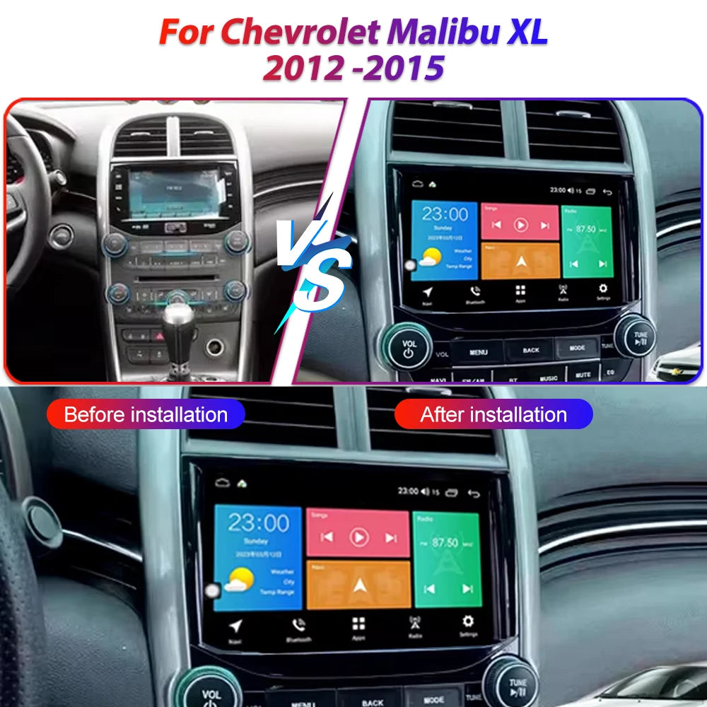 Car DVD Auto Radio Android 16 For Chevrolet Malibu XL 2012 2013 2014 2015 Multimedia Player GPS Navigation Stereo Head Unit BT