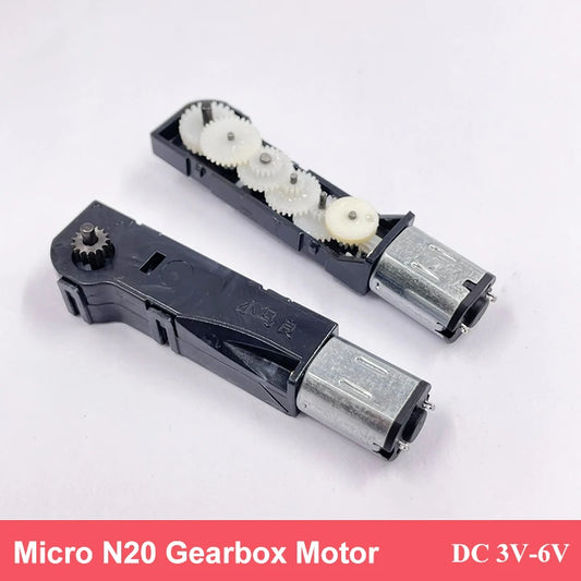 Mini Precious N20 Plastic Gearbox Gear Motor Metal Brush Engine DC 3V-6V 30RPM Slow Speed Large Torque Low Noise