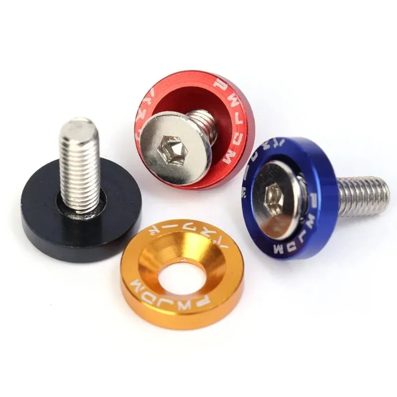 M6 Bolt Set JDM Fender Washers Bumper Engine Car Modification Gasket Screw Fender Aluminum Concave Screws Hex Fastener for Honda