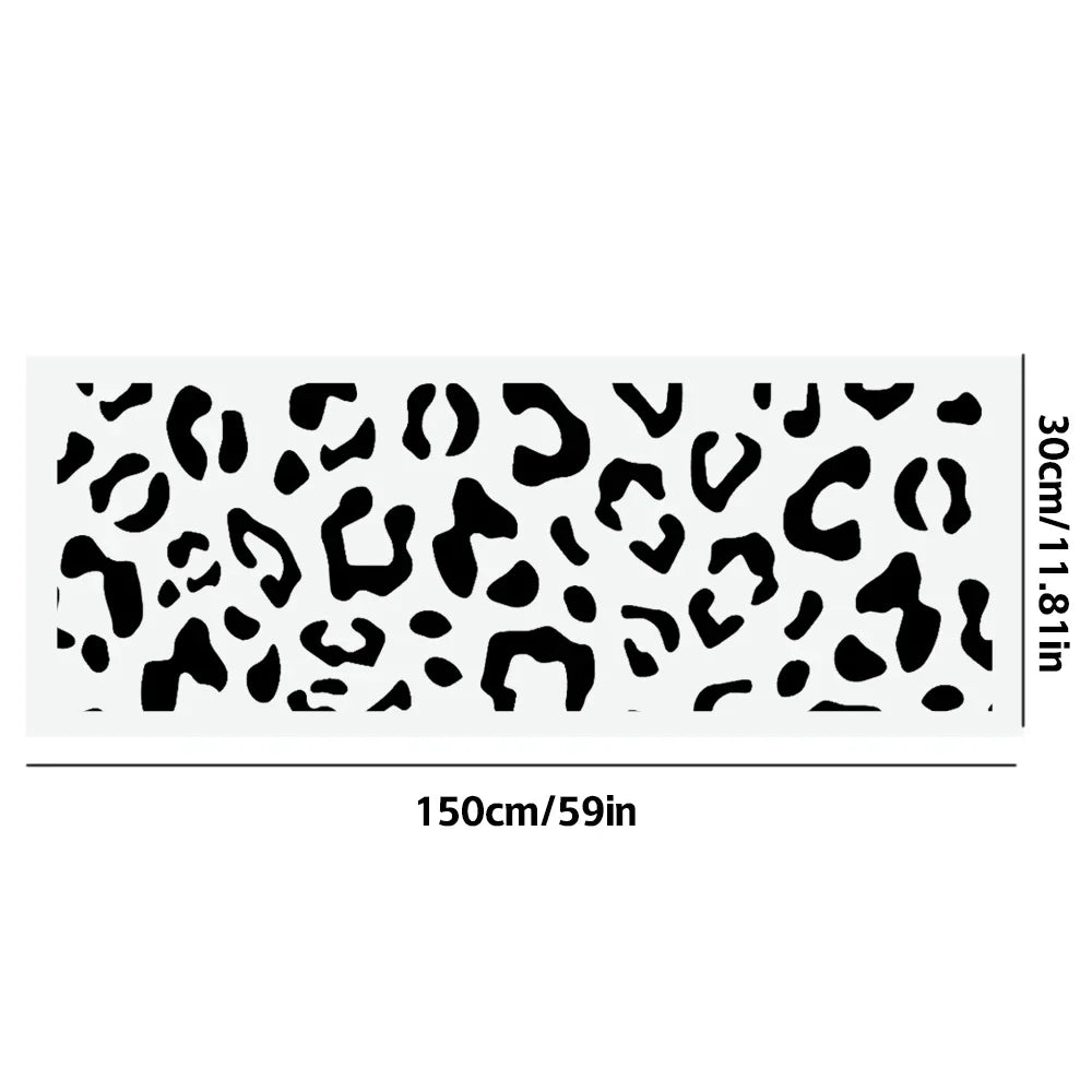 Leopard Print Car Decals Auto Stickers Waterproof DIY Decorative Auto Accessories Vinyl Sticker for Car Rear View Mirror Windows