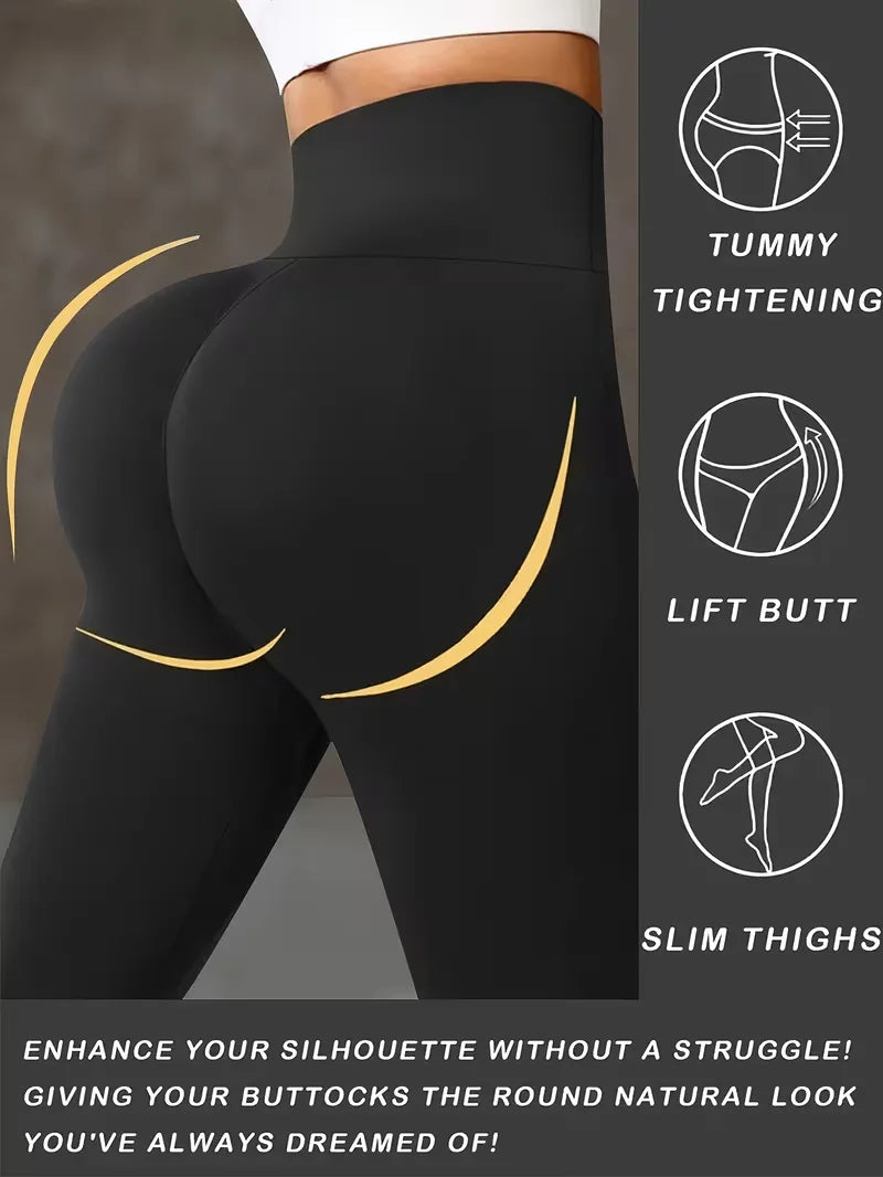 Women's High Waist Booty Lifting Yoga Leggings – Butt Lift, High Spandex, Ankle-Length Workout Pants | All Season | S–XXL