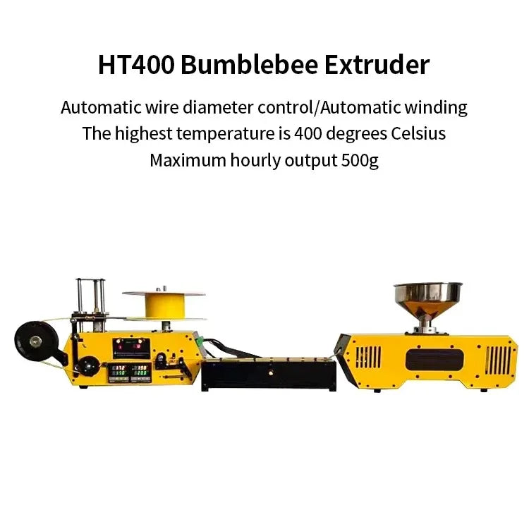 HT400 Desktop Bumblebee Extruder for 3D Printing Filament Automatic Wire Diameter Control Winding for PLA-CF PETG-CF PA Crusher