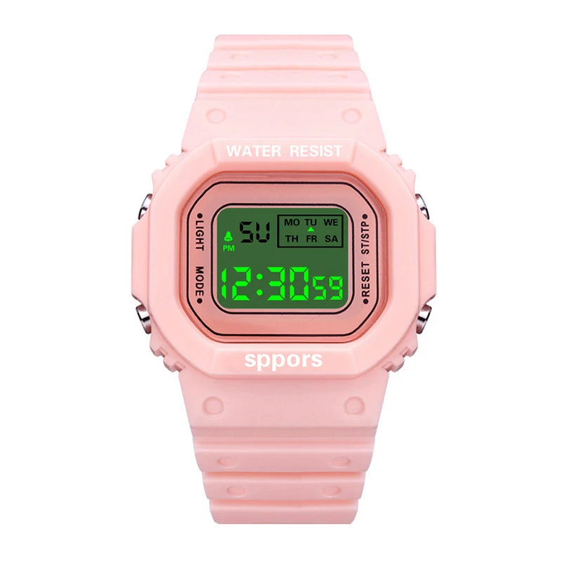 YIKAZE Square Digital Watch – LED Sports Watch for Men, Women & Kids