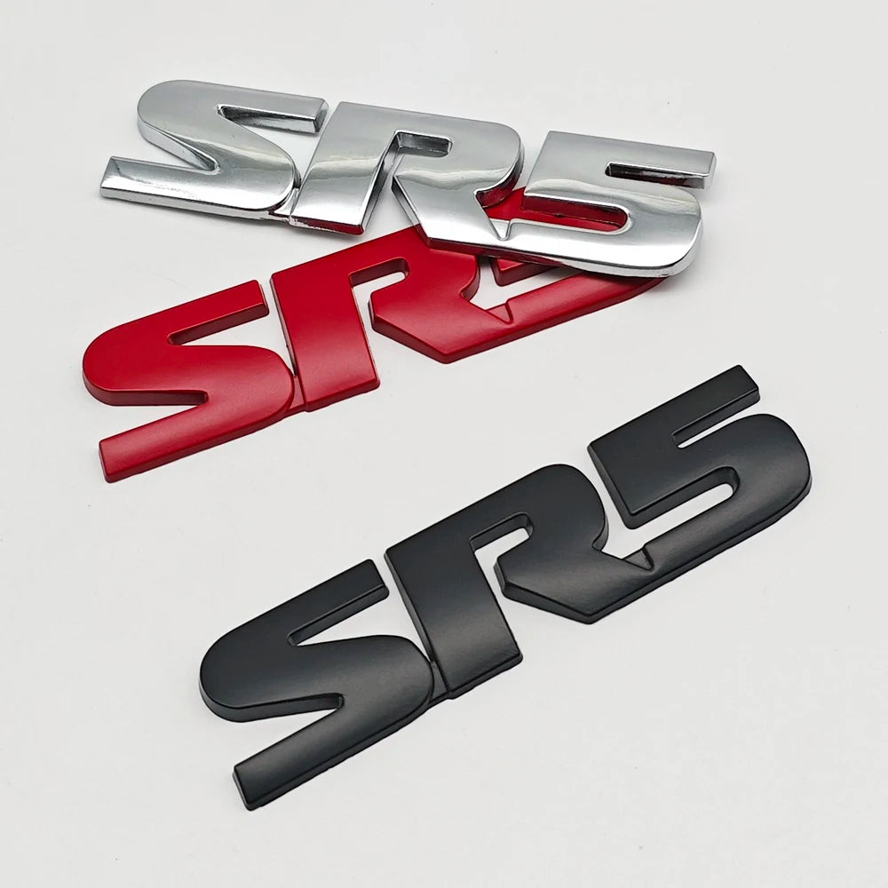 3d Metal Letters Logo SR5 Emblem Car Fender Door Side Badge SR5 Sticker for Toyota Tundra Hilux Tacoma 4runner SR5 Acessories
