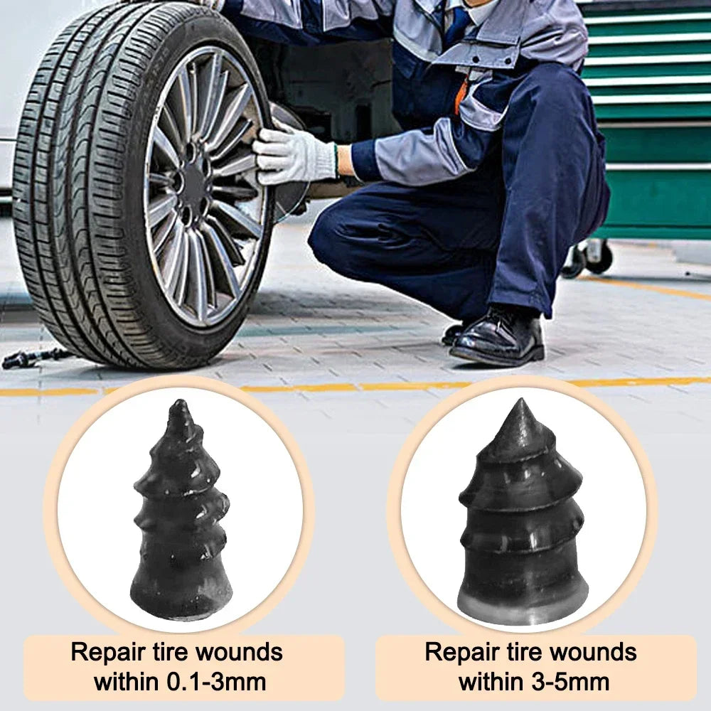 100pcs  Automotive Tire Repair Nail Universal Set Automotive Motorcycle Tire Repair Nail Bicycle Tire Perforation Repair Tool