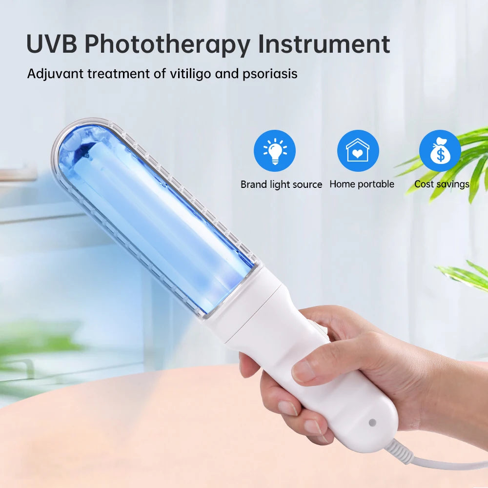 YOUWEMED 311nm Ultraviolet Phototherapy Instrument Use UVB Lamp UV for Vitiligo Psoriasis White Spots Skin Disease