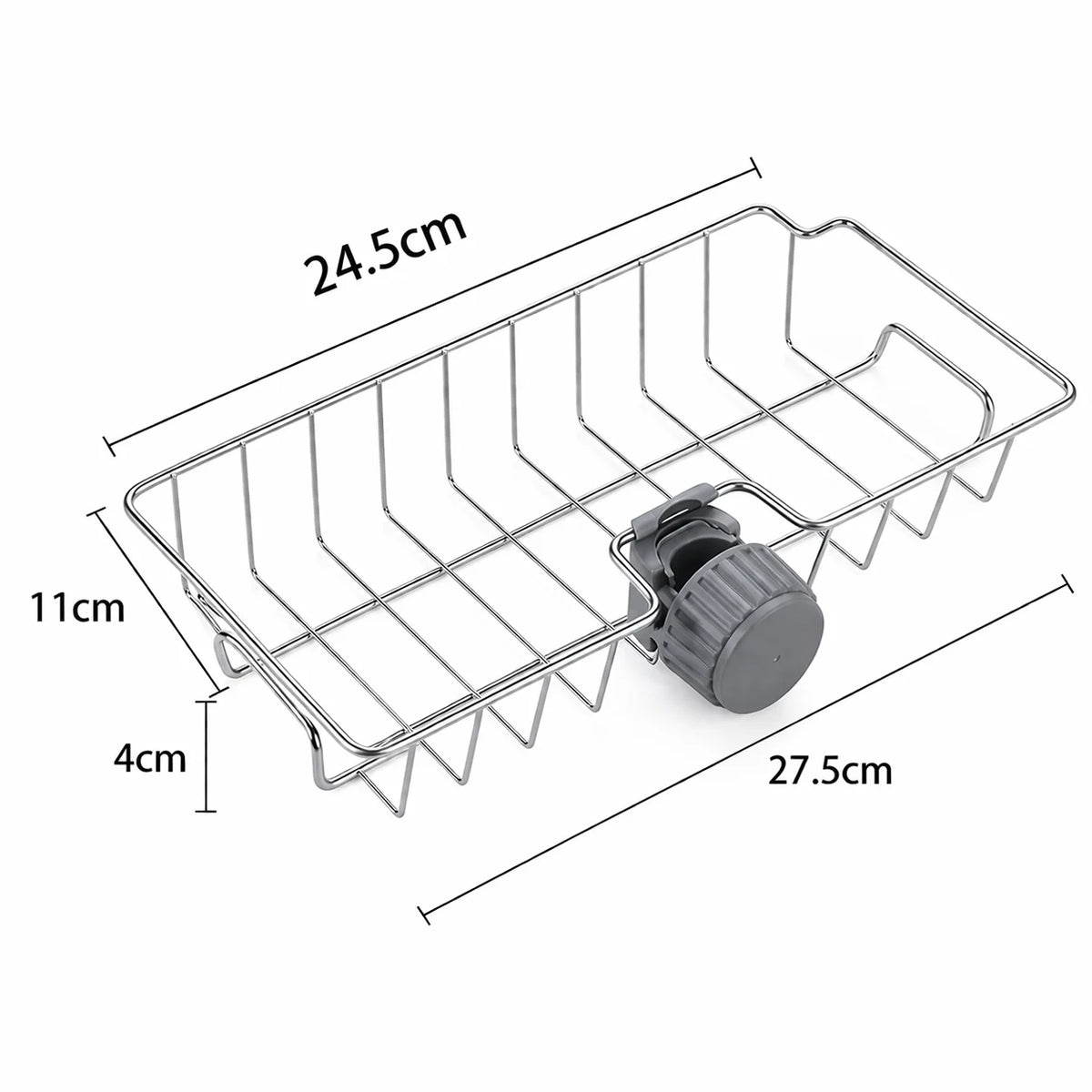 Kitchen Sink Faucet Rack - Sponge, Soap and Towel Holder with Drain - photo 11