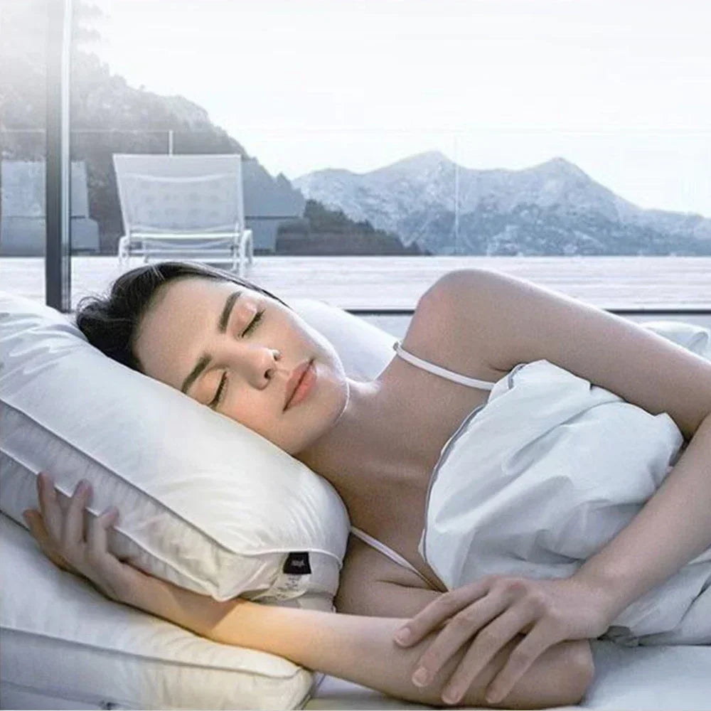 5 Star Hotel Pillow – 100% Cotton 500TC Microfiber Ergonomic Neck Support Pillow for Adults
