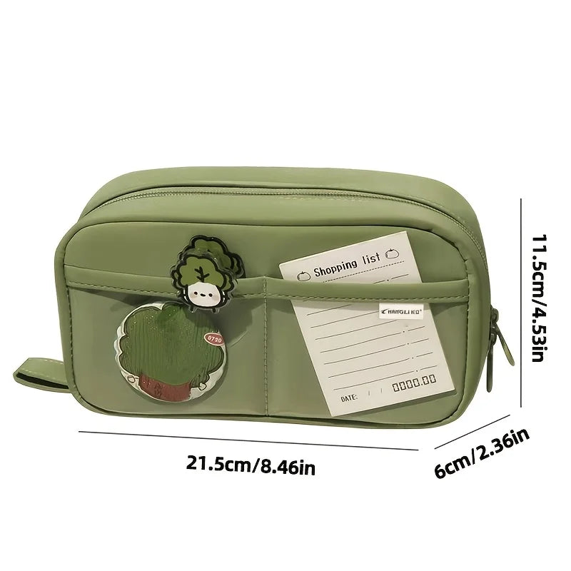 Large-capacity Volcano Pencil Case, 3-layer Compartment Storage, High-aesthetic Pencil and Stationery Organizer for Boys and Gir